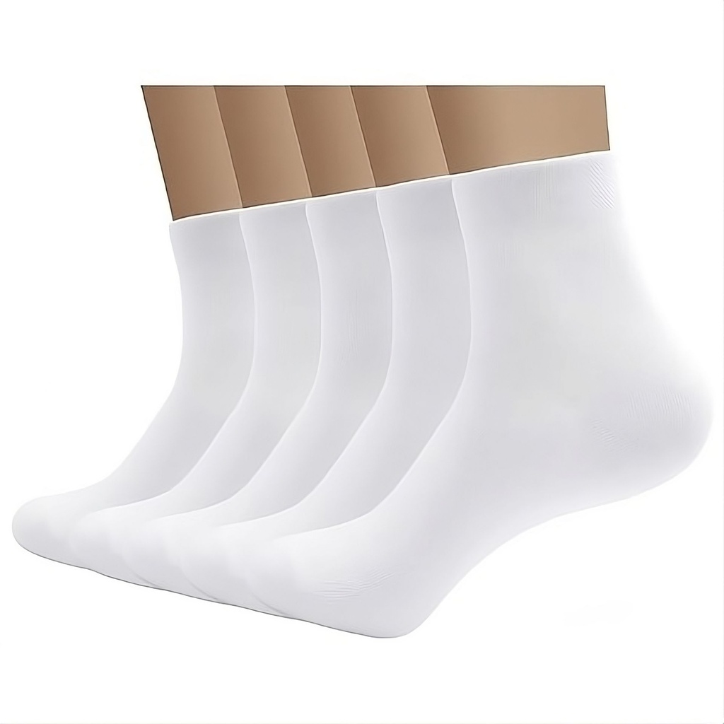 White Cotton Socks For Men 100% Cotton - Soft, Durable, Machine Washable (Pack Of 10)