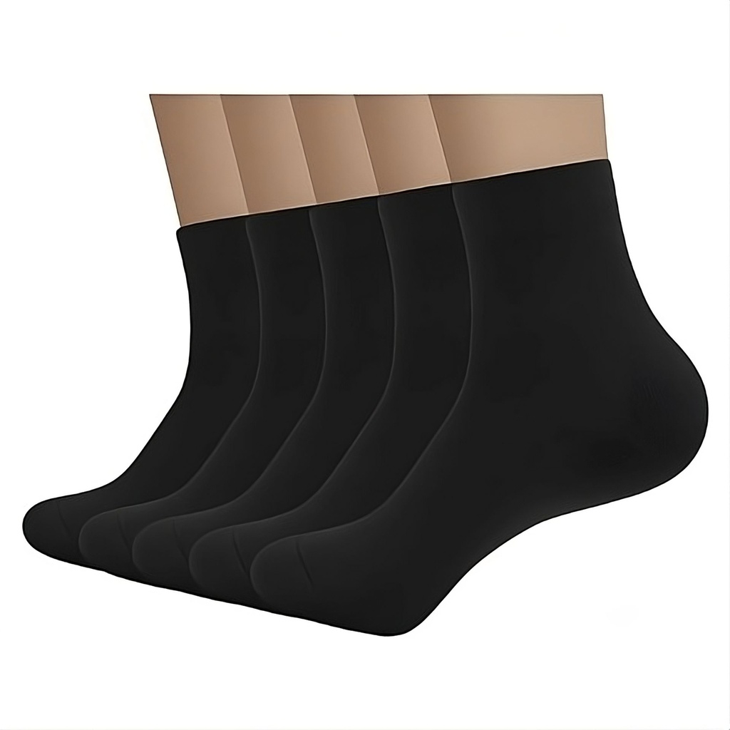 Black Cotton Socks For Men 100% Cotton - Soft, Durable, Machine Washable (Pack Of 10)